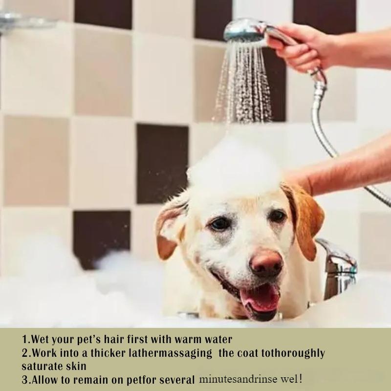 New Cat Dog Shampoo Bath Body Wash Conditioner 3-in-1 Oatmeal Flavour Leave Scent Fragrance Deodorizing Pet Cleaning Products
