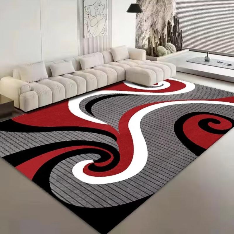 Nordic Luxury Flannel Carpets for Living Room Soft Rugs for Bedroom Bedside Rug Large Area Geometry Cloakroom Non-slip Floor Mat