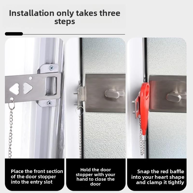 Sécurité Loquet de Porte Portable Sans Perçage Manuel Dispositifs de Chambre d'Hôtel Pour Ajouter des Trous de Sécurité Amovible Pour la Sécurité de Voyage