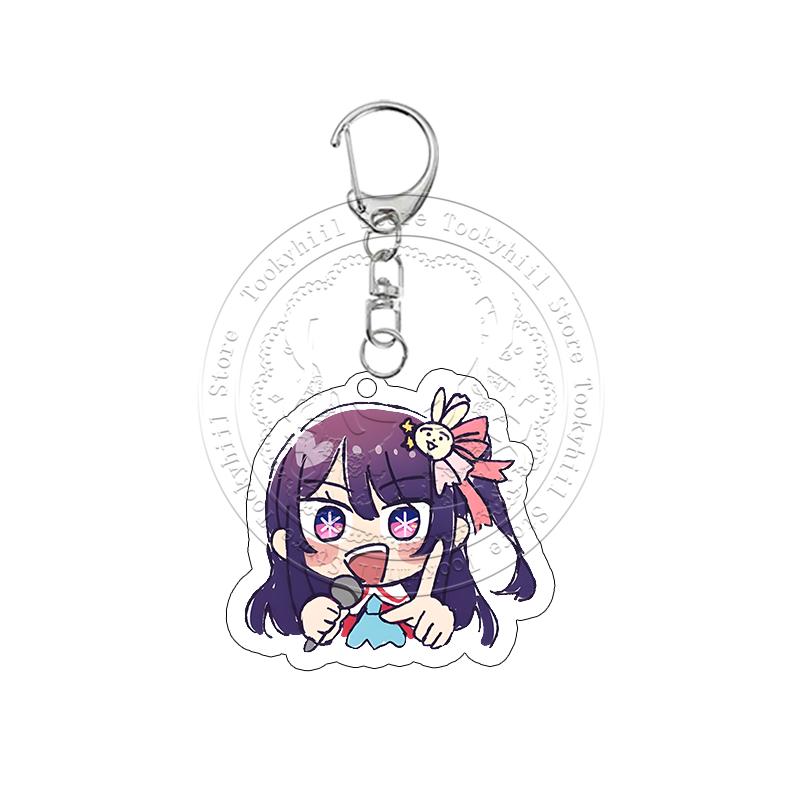 Oshi No Ko Acrylic Keychain Cartoon Aqua Exquisite Model Kana Decor Keyring Acg MEM Cho Ruby Bag Pendant Birthday Gift