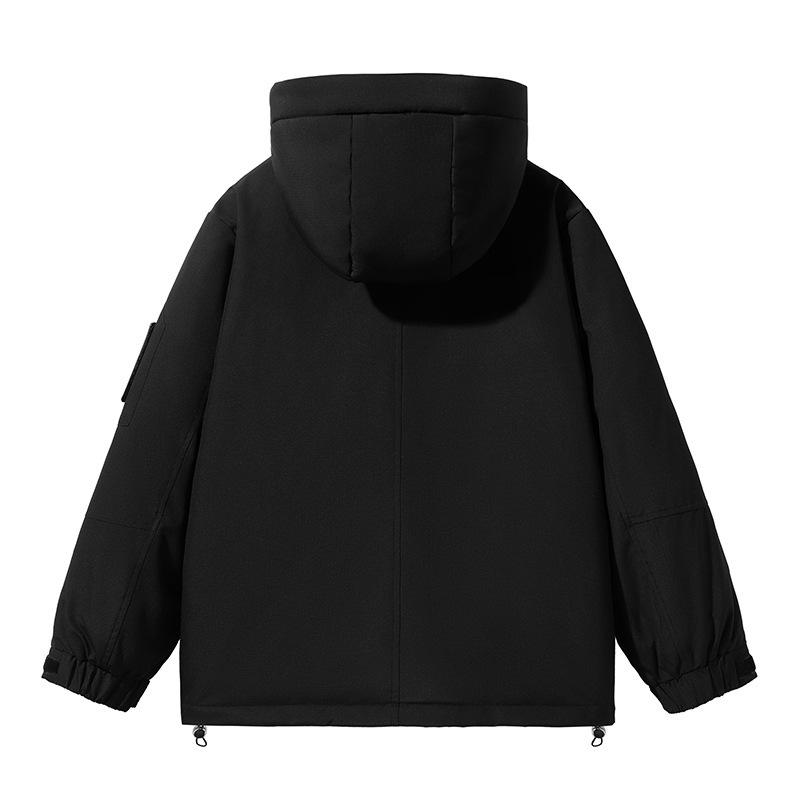 

Новая зимняя куртка с капюшоном на 90% из белого утиного пуха, модная универсальная куртка в парном стиле BL396 3XL