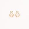 High-End Pearl & Zircon Cross Stud Earrings - Elegant, Fashionable & Versatile Jewelry