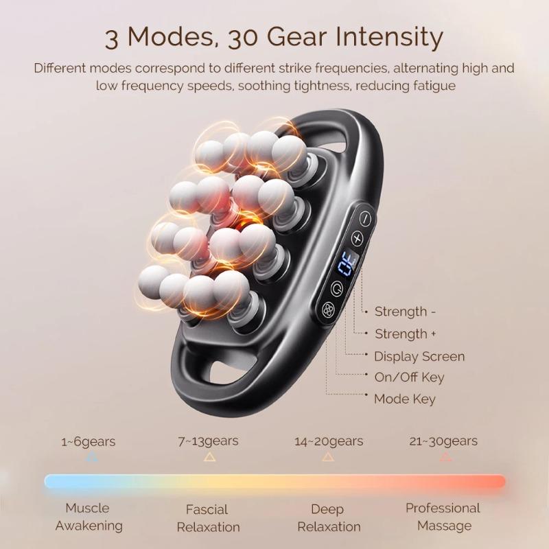 2026 New 16-Head Fascia Gun High-Frequency Vibration Body Massage Gun Back and Waist Massager Neck Shoulder Massager Muscle Masajeador