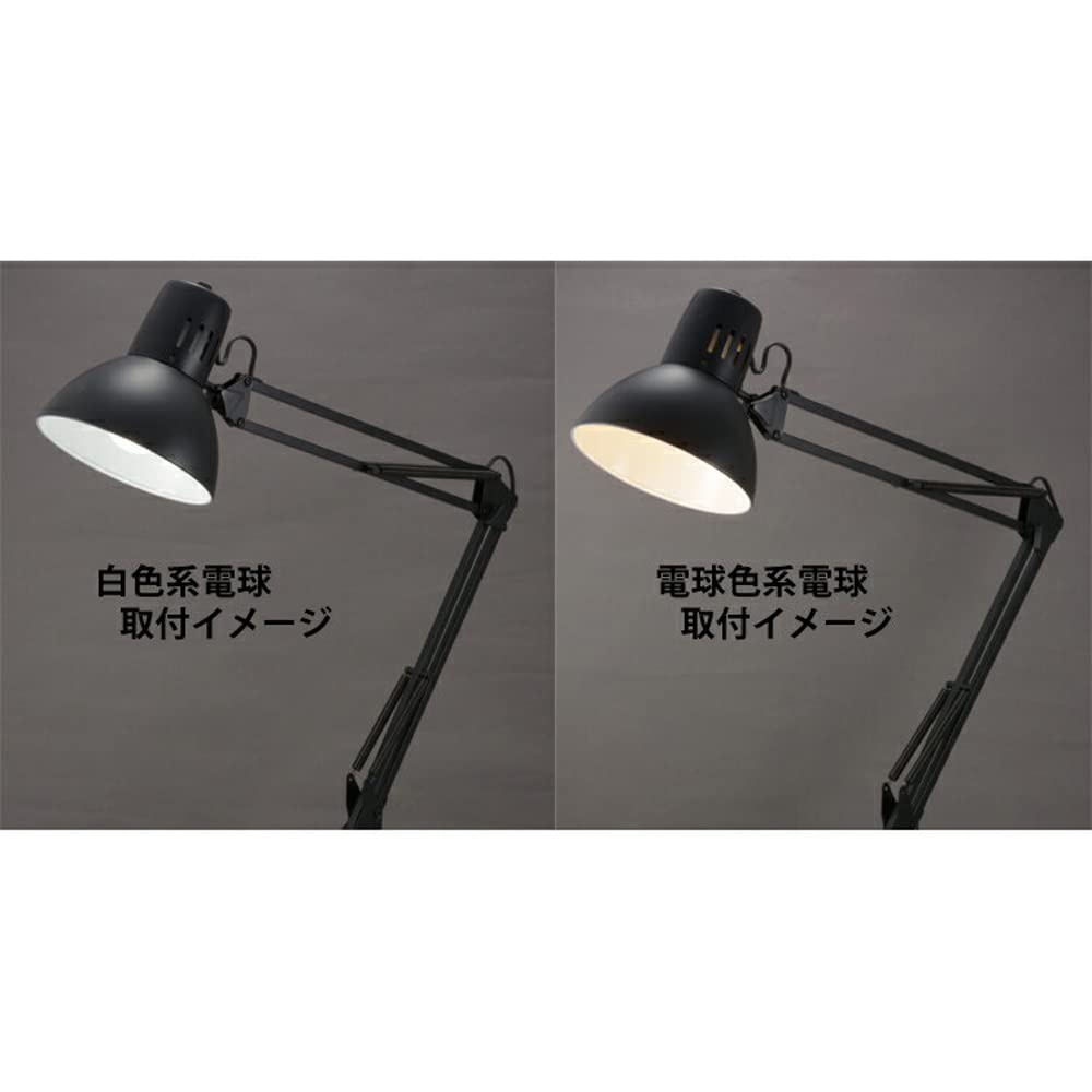 OHM ELECTRIC AS-N10AW-K Table Lamp (Steel Body, Aluminum Clamp) Black