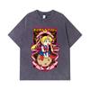 Koszulki 275 GSM Płukane 100% Bawełna Sailor Moon V10 Nadruk Usagi Unisex Ciężka Bawełniana Koszulka