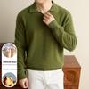 Peimeng Men's Cashmere-Blend Seagull Collar Pullover Sweater
