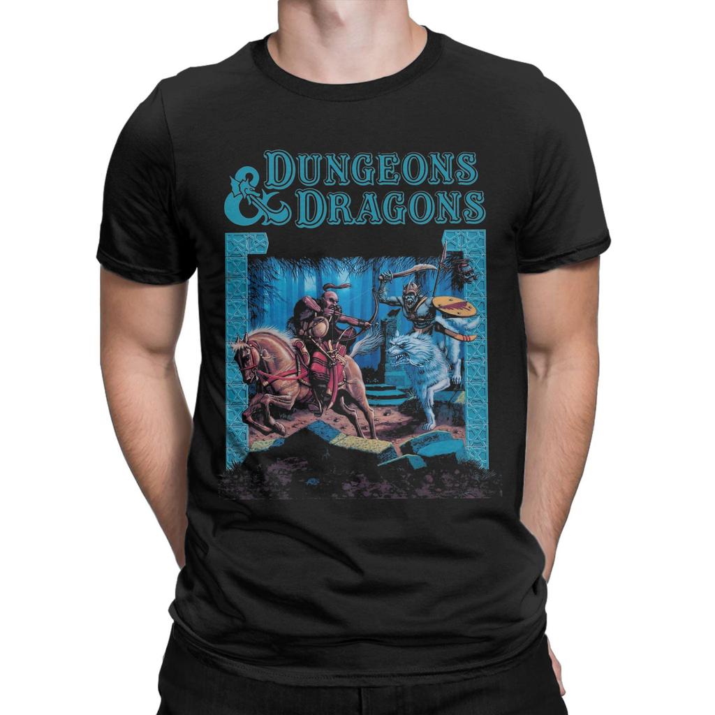 Men Dungeon Dragon DnD T Shirt Cotton Clothing Creative Short Sleeve Crew Neck Tees Printing T-Shirts