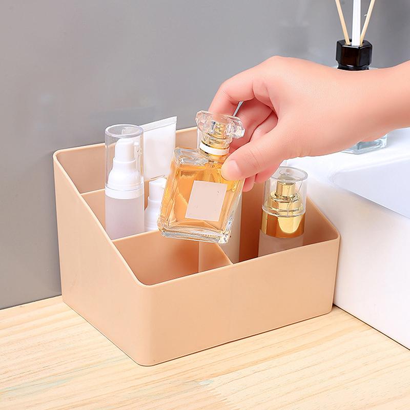 Simple Brush Colored Pen Marker Desktop Stationery Storage Box Multi-Functional Three Squares Desktop Sundries Storage Holder