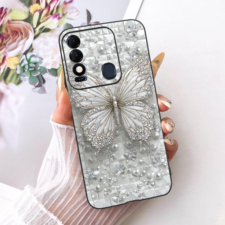 For Tecno Spark 8 8T 8C Cool Dragon Tiger Pattern Phone Case For Tecno Spark8C Spark8 KG5k KG6p Black Silicone Soft Cases Bumper