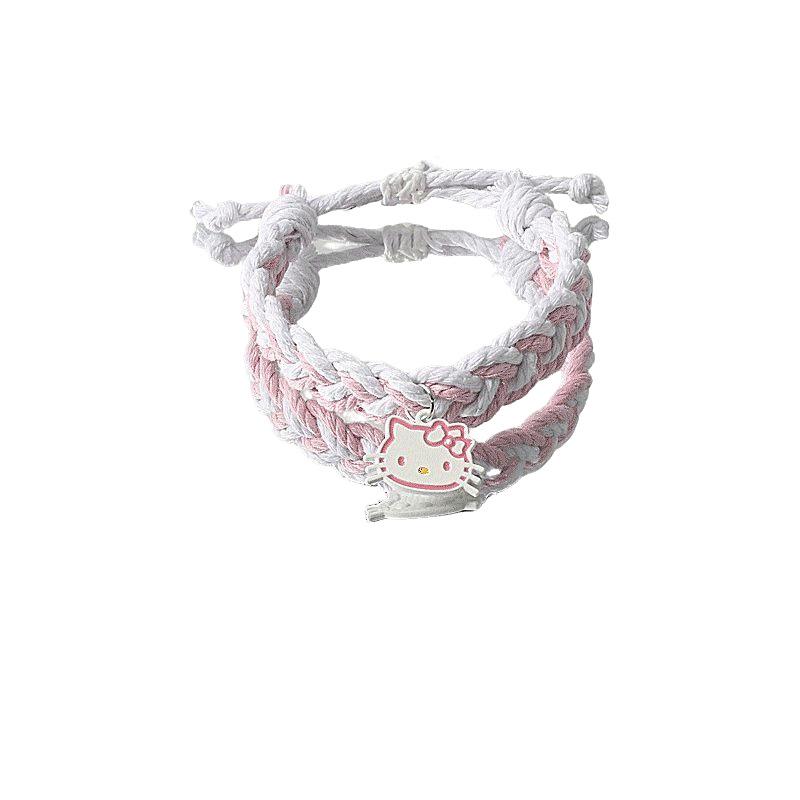 Schattige KT Kat Magnetische Koppel Armbanden - Perfect voor Vriend en Beste Vriend