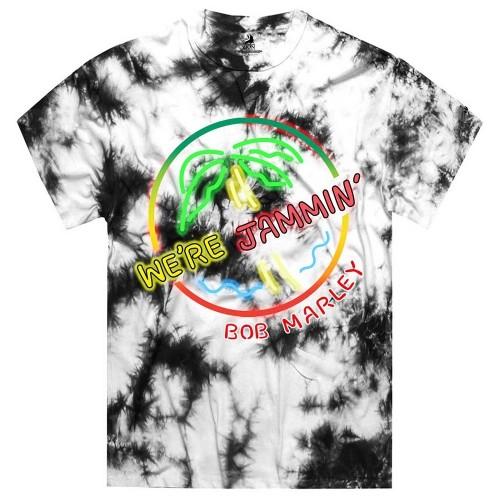 Bob Marley Koszulka unisex dla dorosłych z neonowym znakiem