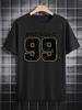 Casual Round-Neck T-shirt with Brooklyn 99 Print