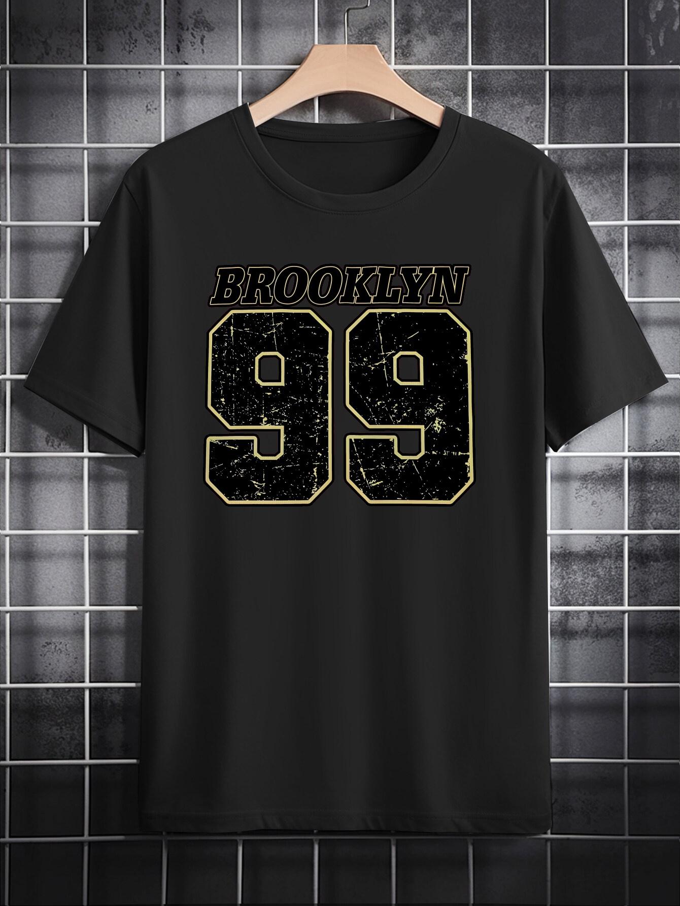 Casual Round-Neck T-shirt with Brooklyn 99 Print XL