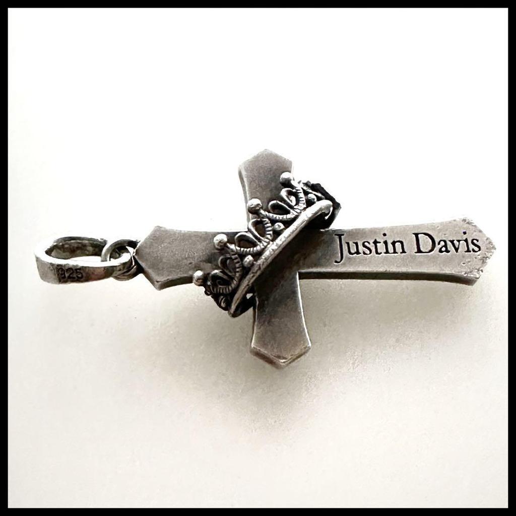 Used Justin Davis Cross Crown Tiara Necklace Top