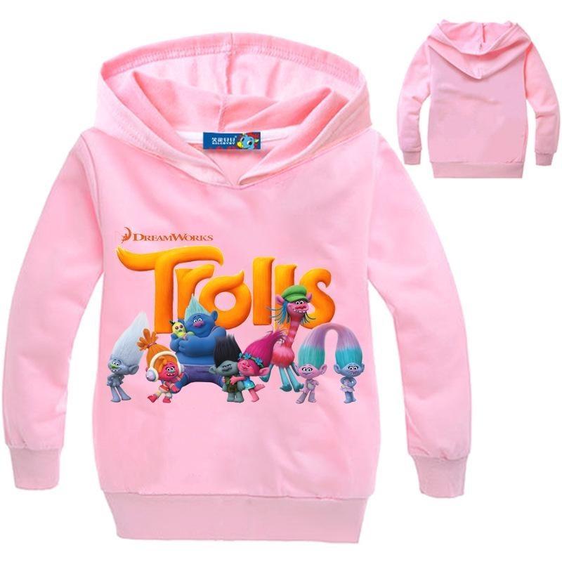 Moletom com Capuz Articulado Poppy do Filme Trolls da Dreamworks Para Crianças Roupas de Algodão Macias e Estilosas