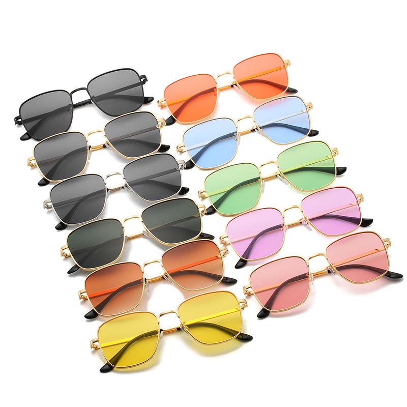 2019 Retro Square Sunglasses, Small Frame Metal Glasses Square Sunglasses Men'S Sunglasses
