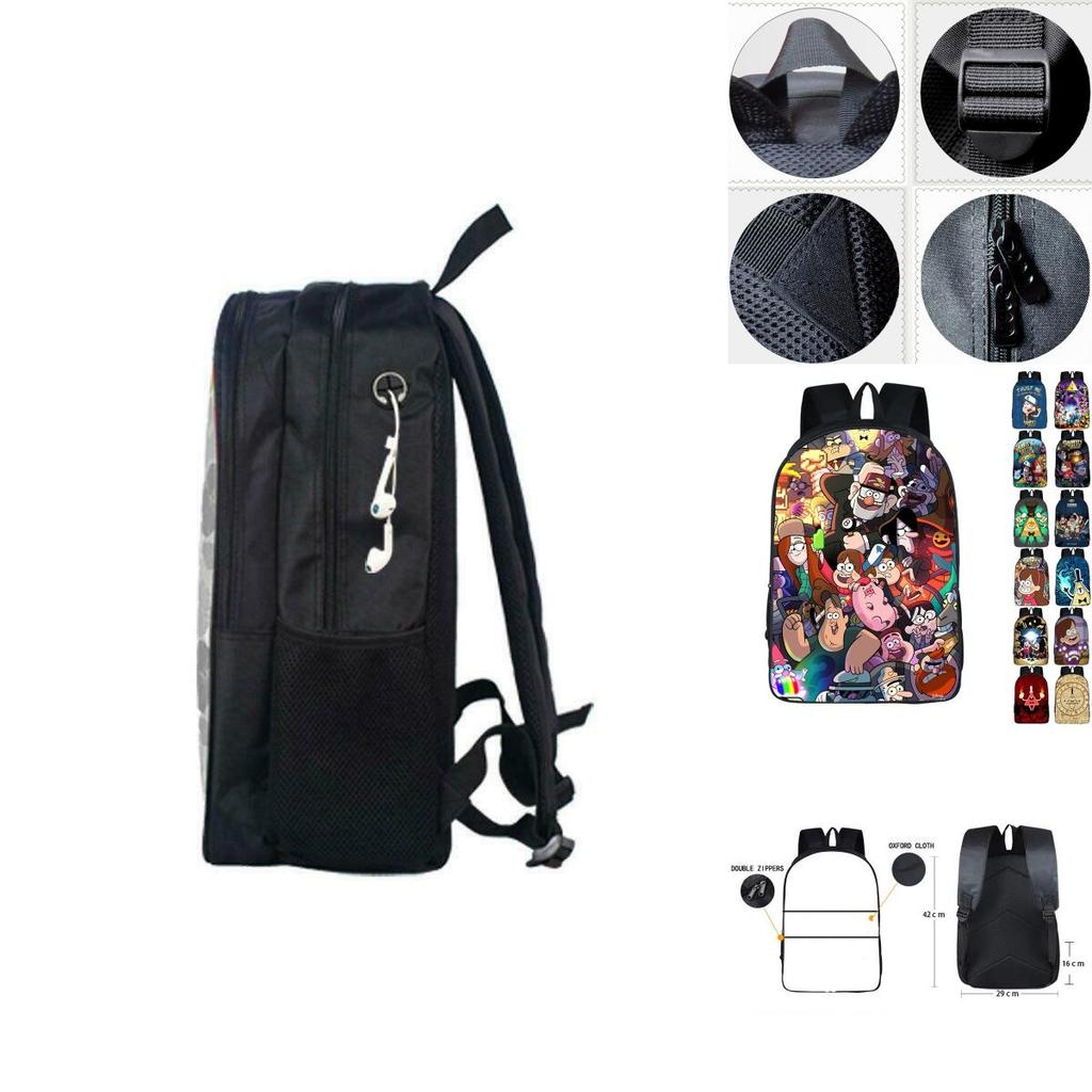 Mochila de Desenho Gravity Falls Com Design Durável e Grande Capacidade Para Estudantes