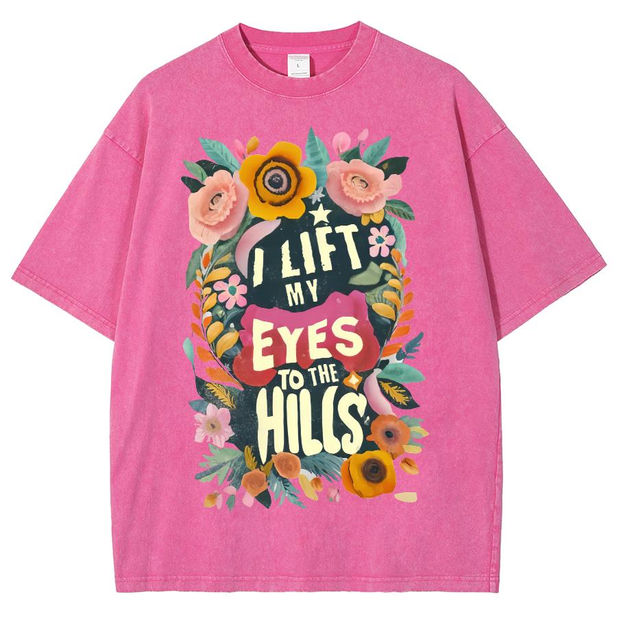Cartoon Beautiful Flower Print Ladies T-Shirt Loose Oversized Wash Short Sleeve Vintage Fashion Design Top Summer
