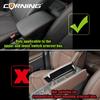 Car Center Console Armrest Cushion PU Leather with Cup Holder Tissue Box Universal Style 7.5CM Thicken Height Car Armrest Pad