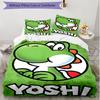 3pcs Duvet Cover Set (1*Duvet Cover + 2*Pillowcase, Without Core), Yoshi Print Soft All‑Season Bedding Set, Home Bedroom Decor Gift