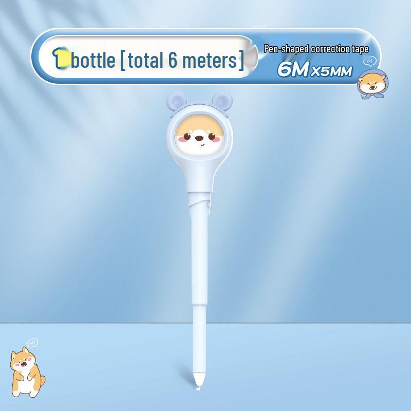 

Прочная корректирующая лента в форме ручки с мультяшным поворотным дизайном и возможностью заправки, вдохновленная Douyin, идеально подходит для использования в начальной школе.