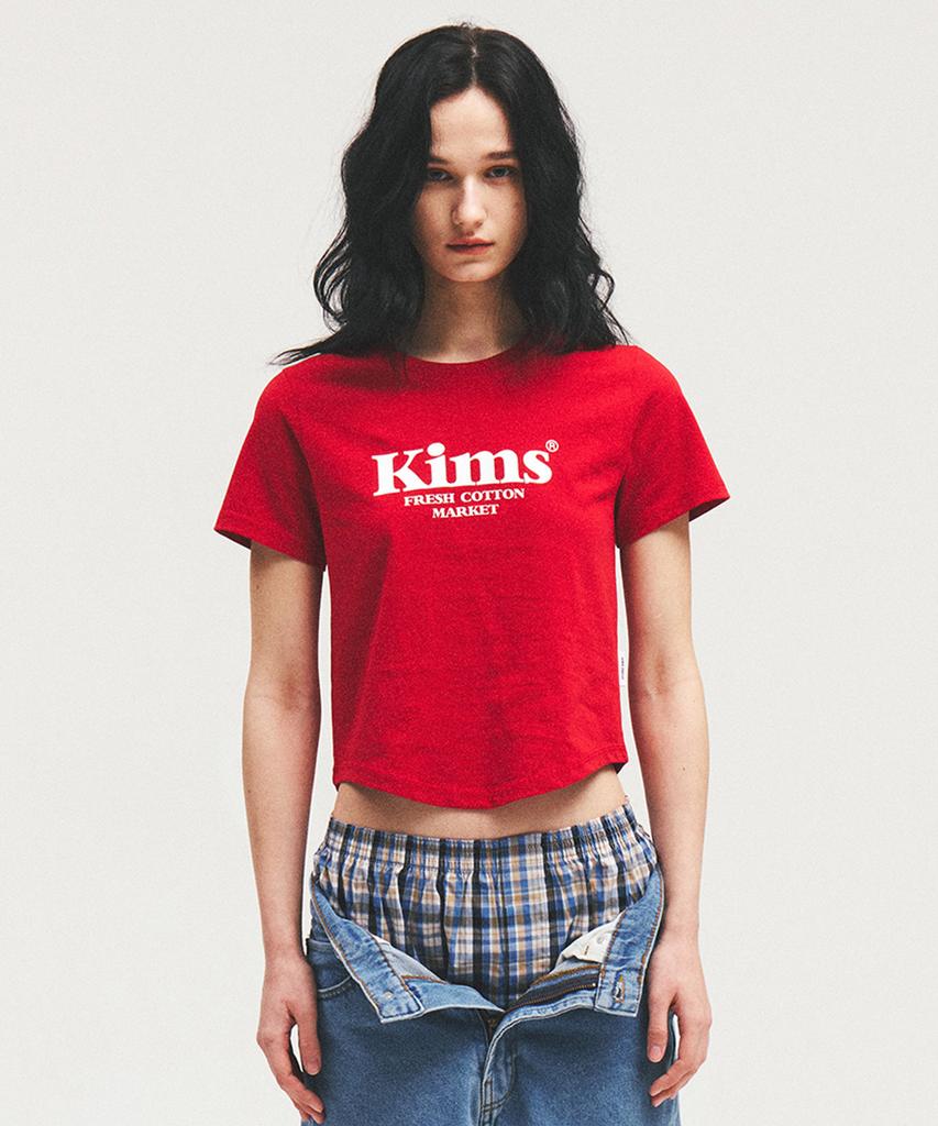 Kimseupeulesikoteunmakes (Unisex) Kims Bam Logo Tee Red