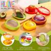 4Pcs Set Fruit Preservation Box Silicone Film Food Box Sealed Mini Refrigerator for Storage Vegetable Avocado Lemon Storage Box