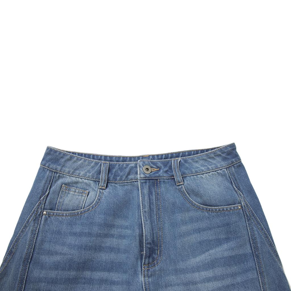 Li-Ning Embroidered Logo Letter Denim Pants Women bottoms AJQV024-3