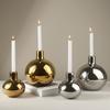 Gold and Silver European Luxury Dining Table Ornaments Candlelight Dinner Candlestick Living Room Home Modern Ceramic Decoration
