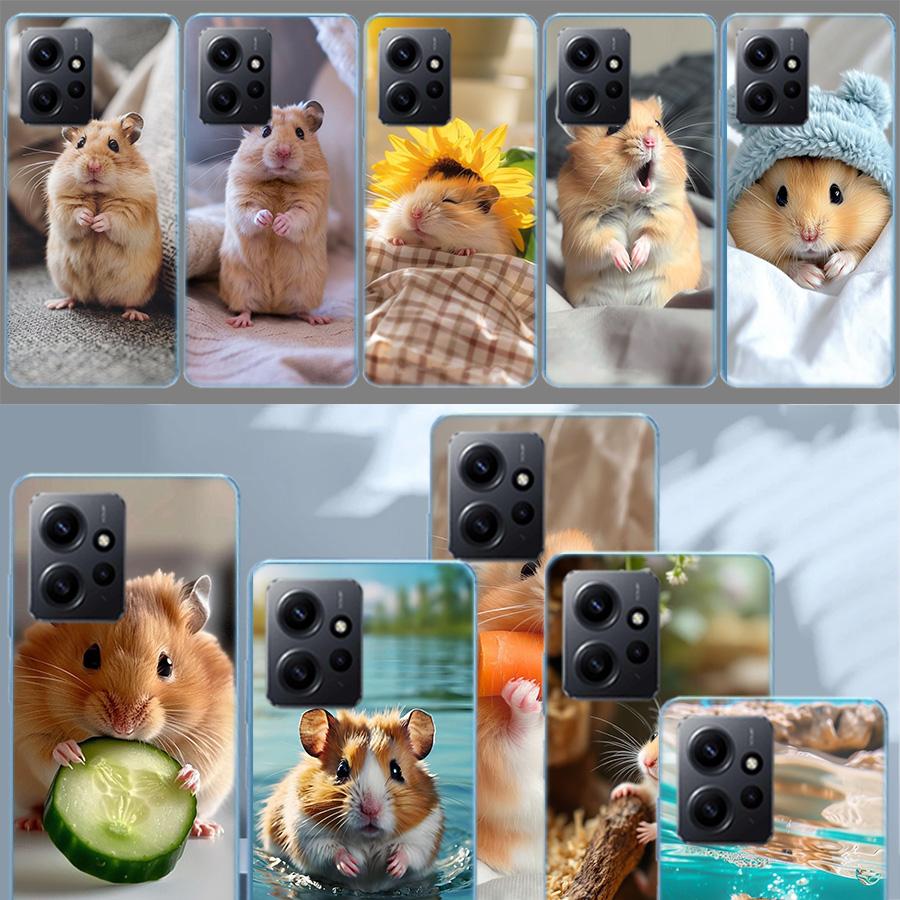 Hamsters With Hats Have Ears Phone Case For Redmi Note 14 13 12 11 Pro Plus 14S 12S 11S 11T 11E 10S 9S 10 9 Pro Cover TPU Shell