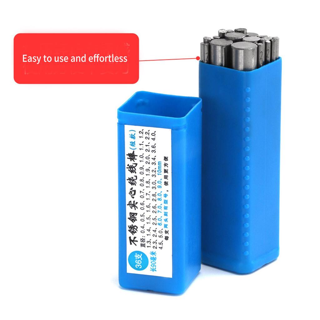 Zestaw 36 wielofunkcyjnych drutów do kształtowania drutu ze stali nierdzewnej, patyczków do organizacji drutu, prętów do kształtowania drutu. Odpowiednie dla projektantów.
