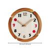 Wooden Wall Clock WoodGrain Raised Numerals Timepiece