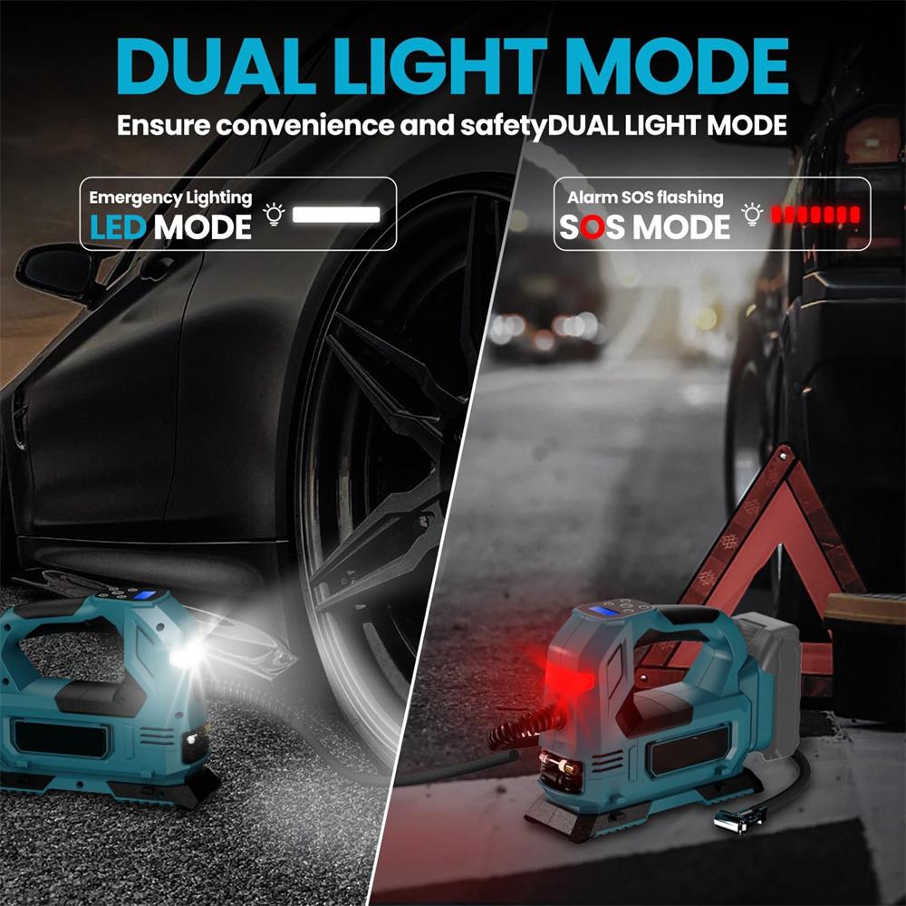Cordless Tire Inflator Air Compressor For Makita 18V Battery Portable Air Pump