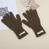 New Winter Solid Color Wool Retro Knitted Gloves with Fingers Exposed Touch Screen Atmosphere Keep Warm and Cold