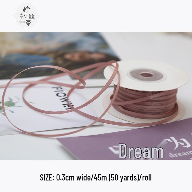 3mm Premium Double-Sided Satin Polyester Ribbon for Wedding Bows and Gift Packaging