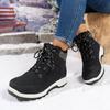 Cross-strap wind platform cotton shoes autumn and winter new warm snow boots