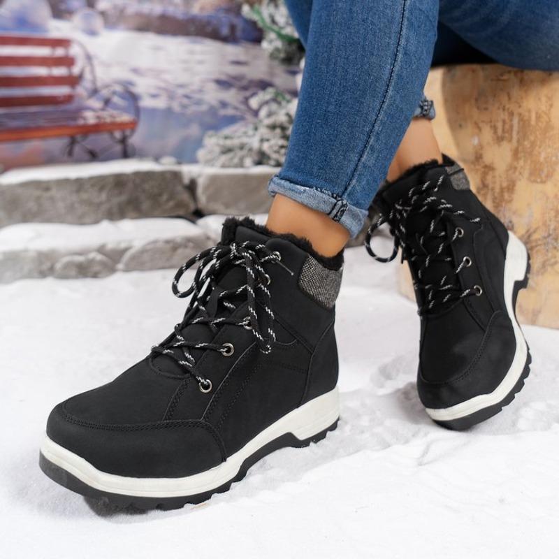 Cross-strap wind platform cotton shoes autumn and winter new warm snow boots