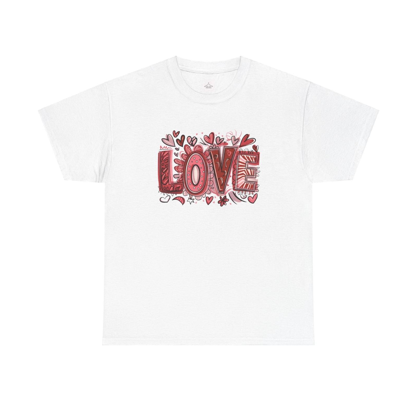 

Love Graphic Unisex Heavy Cotton Tee, Valentine s Day shirt, gift for her, 3XL