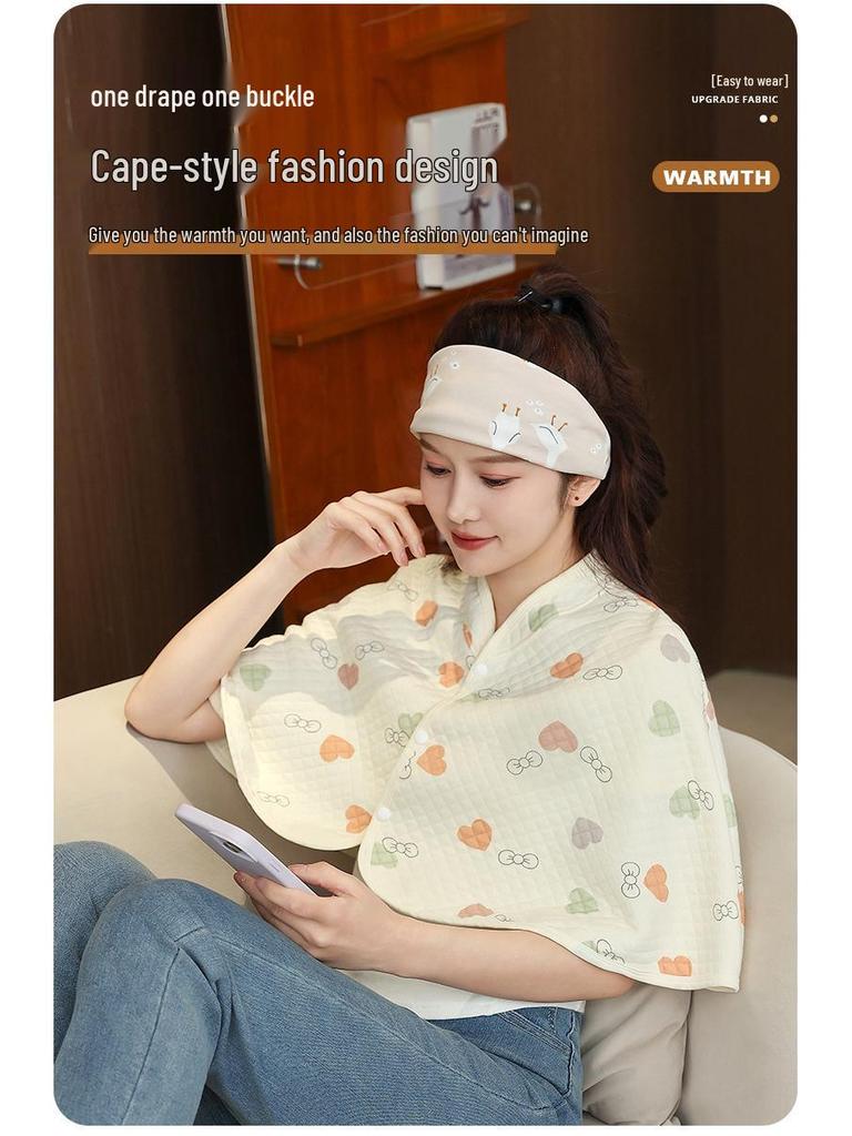 Vier Jahreszeiten Postpartum Baumwollschal zum Stillen - Klimatisierter Raum Schulterwärmer