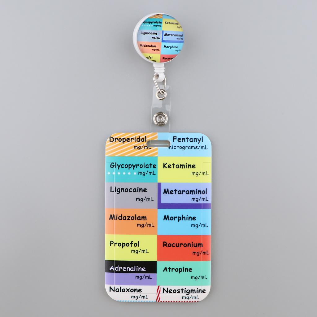 Grey's Anatomy Cartoon Retractable Badge Reel With Nurse ID Business Credit Card Work Card Pink Love Badge Holder Accessories