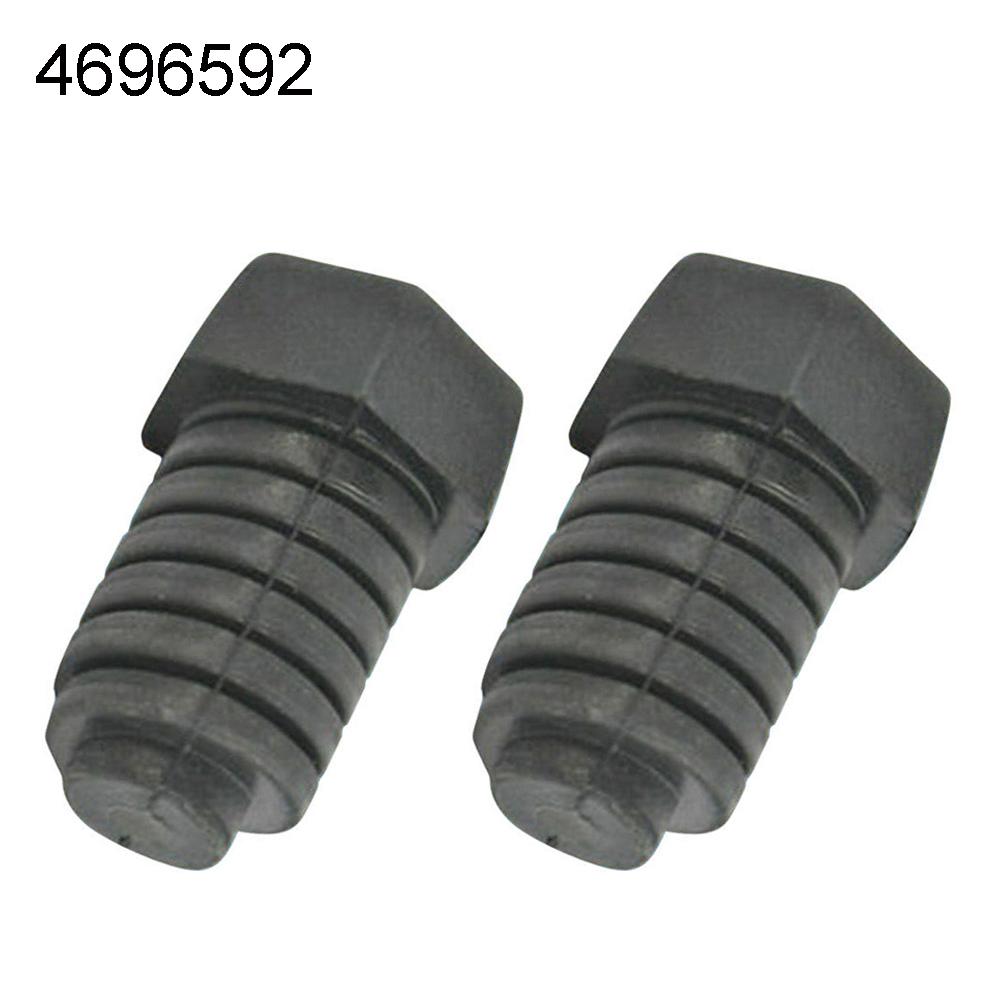 Hood Stop Parts Bumper Adjuster Front Plastic Replacement 2 Pcs 4696592 Practical For Chrysler For Ram 1995-20