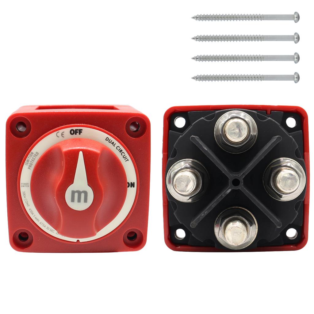 2/3/4 Position M-Series Mini Switch Cut Single Dual On/Off Marine Boat 12-48V 100-300A Battery Switch Isolator Disconnect Rotary