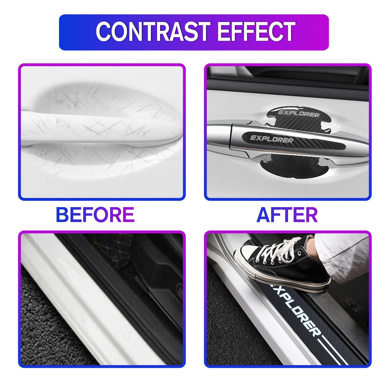 12x Car Door Handle Bowl Anti Scratch Sticker  Accessories For Explorer