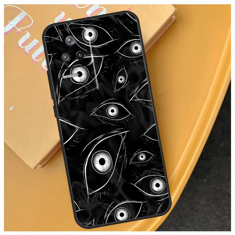 Scary Face Eyes Funda For Xiaomi 17 Pro Max 14 15 Ultra 13T 14T 15T POCO X7 X5 X6 Pro F5 F6 F7 F8 Ultra Case