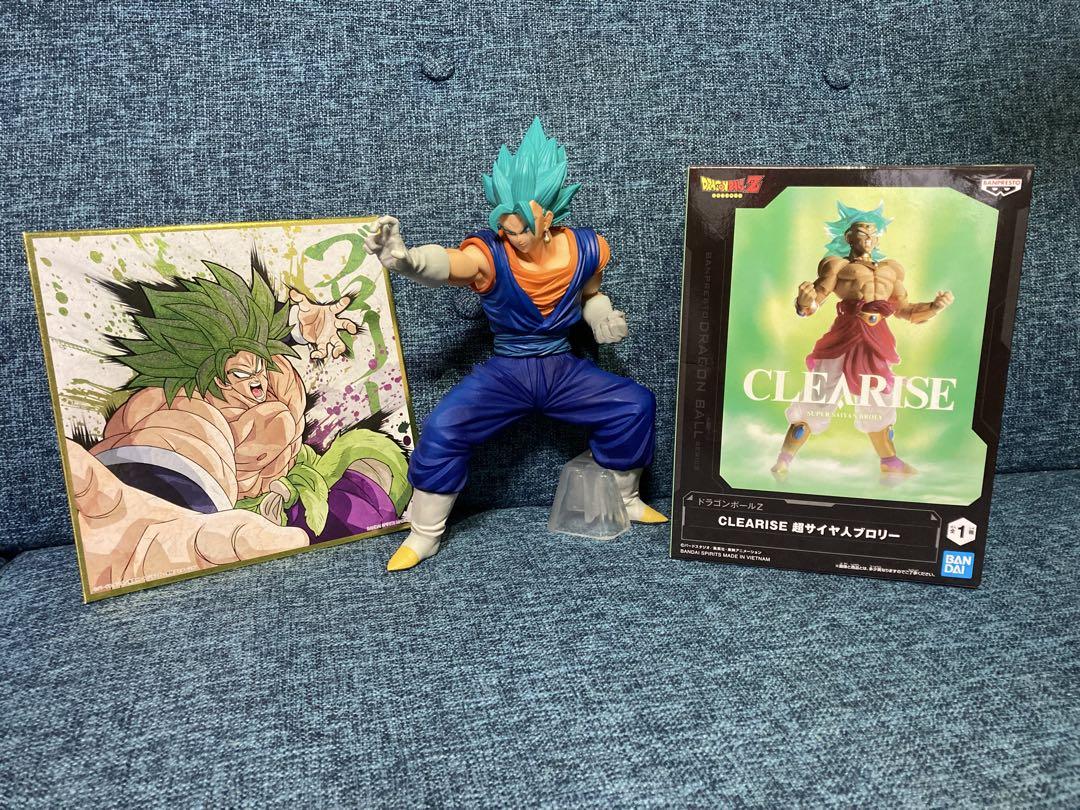 

[USED] Vegito & Broly Figure and Shikishi Set of 3
