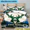3pcs Custom Name Milwaukee Bedding Set Includes 1 Duvet Cover & 2 Pillowcases for All Seasons Dormitory Home Decor Christmas Gifts