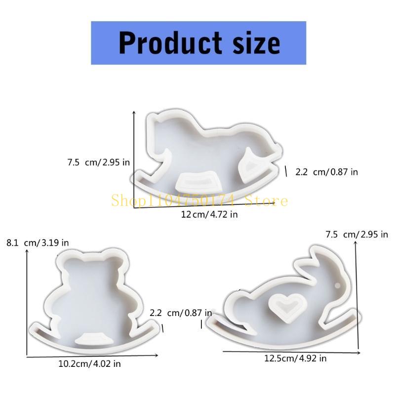 Tier-Silikonformen Schaukelpferd-Formen Schmuck-Epoxidharz-Formen Handgefertigte Schreibtischdekorationen Gipsformen Top-Verkauf