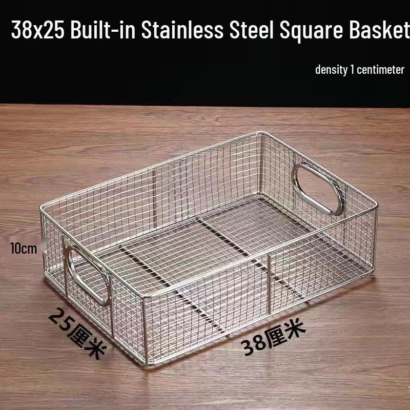 Stainless Steel Square Shaking Basket for Breading and Frying