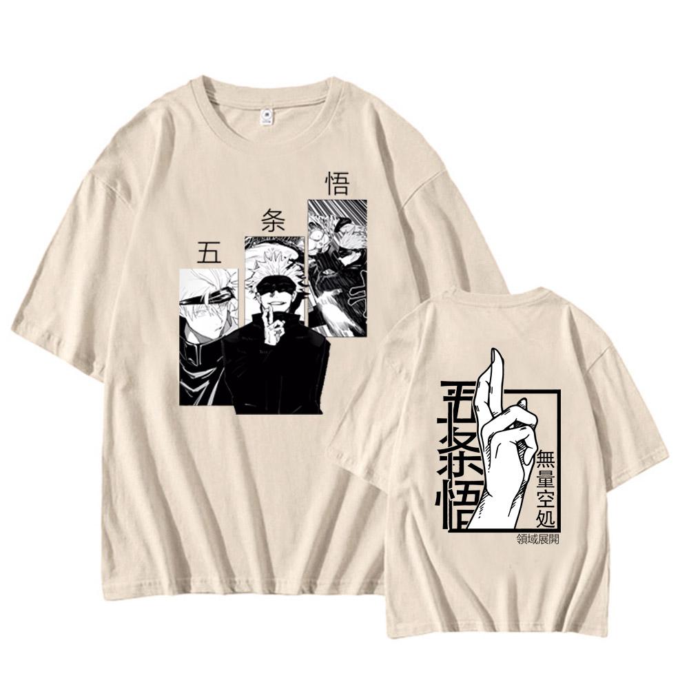 Anime Satoru Gojo Jujutsu Kaisen T Shirt Fashion Summer Loose Women Men Sleeve Cotton High Quality Casual T Shirt Soft Tops