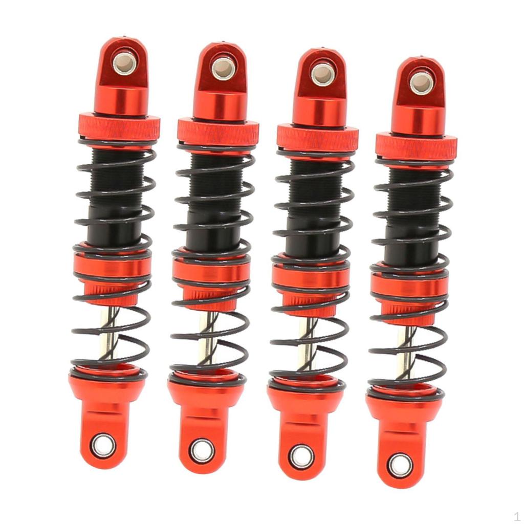 Oil Adjustable Damper Kit with Springs for RC Crawler Car, Compatible 1/10 SCX10 I II III